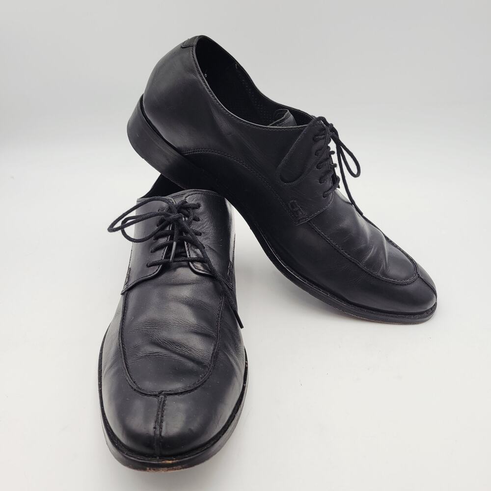 Cole Haan Air Colton Black Leather Lace Up Shoes NikeAir Sole Men's 11 M Split